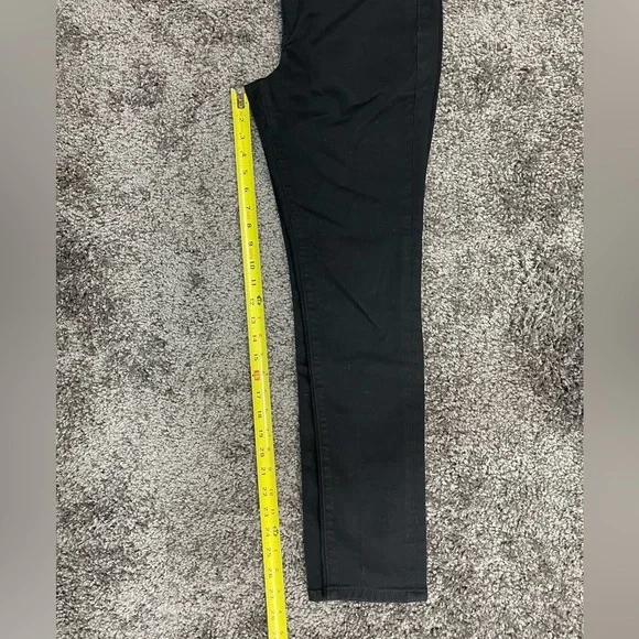 Express cotton blend skinny mid rise some stretch black pants women’s size 6R - Picture 16 of 17
